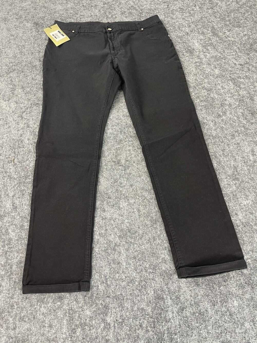 Red Apple Jeans Womens 14 Black Pants Stretch Denim W:33 NWT Straight N94
